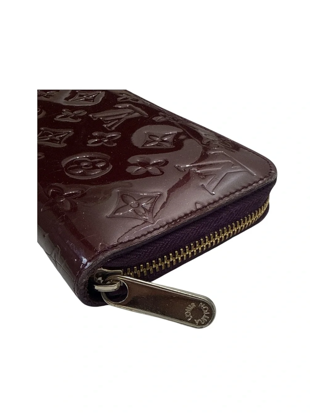 Louis Vuitton Glossy Monogram Vernis Wallet in Plum